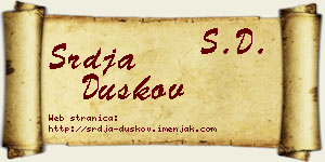 Srđa Duškov vizit kartica